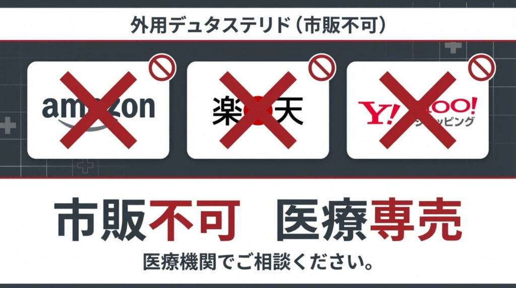 Topical dutasteride is not available on Amazon, Rakuten, or Yahoo Shopping