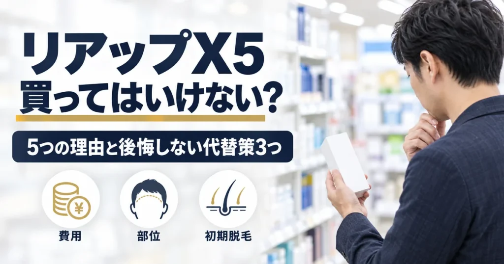 リアップX5は買ってはいけない？5つの理由と後悔しない代替策3つ
